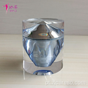 Jarra de plástico para embalagem de cosmético em forma de joia elegante